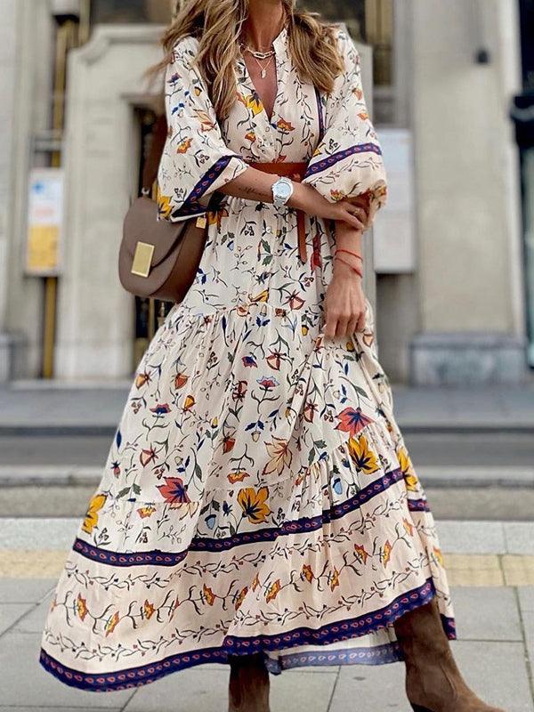 Printed Bohemian Maxi Dress